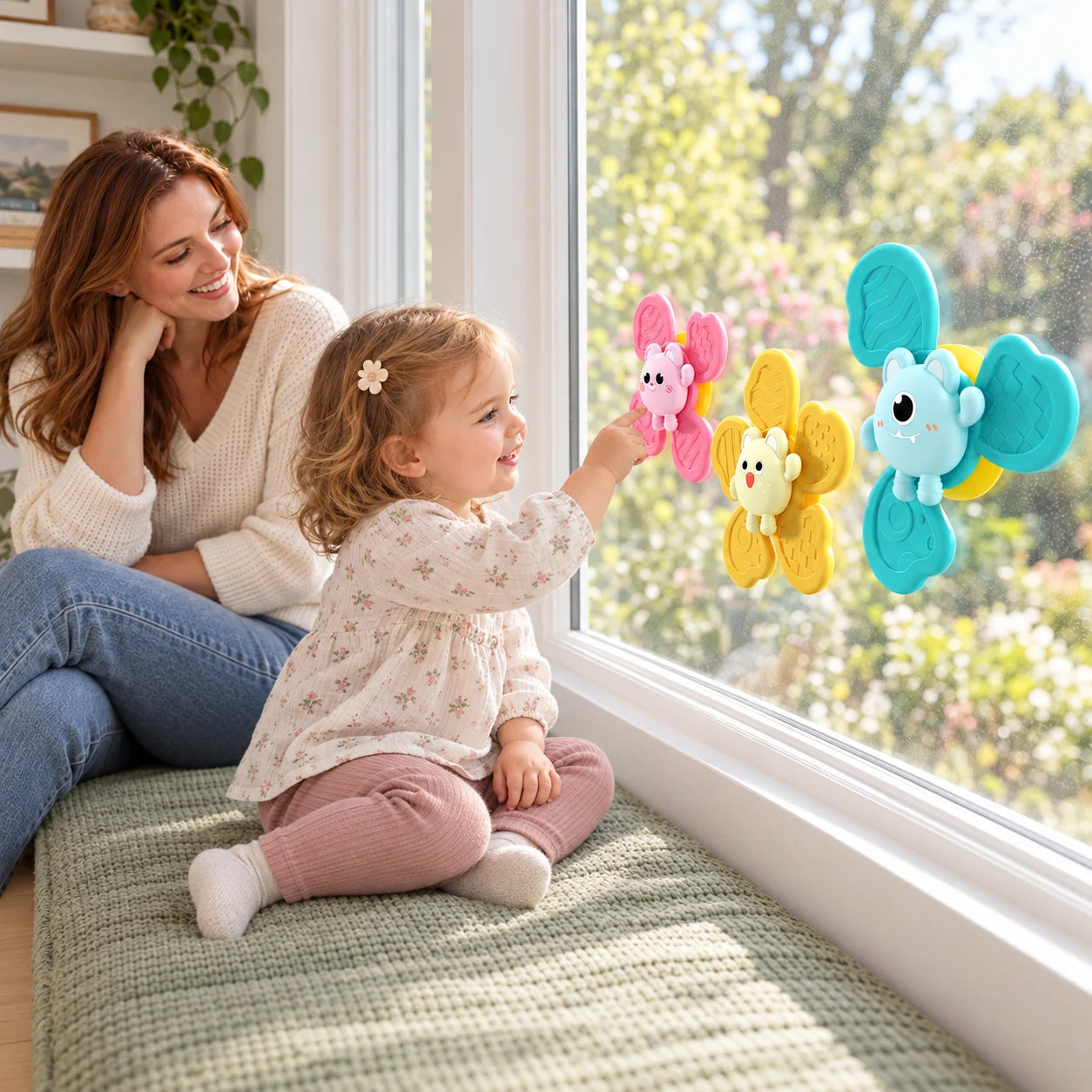 Shared family time with Suction-Cup Animal Spinners — 3 Pack